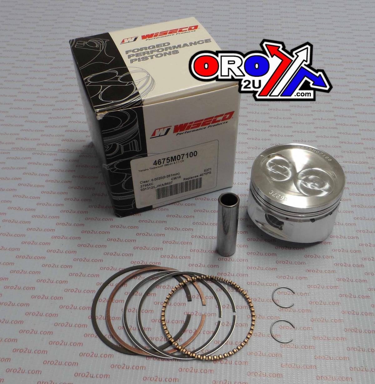 PISTON KIT YFM YFB250 71.00, WISECO 4675M07100 92-01 ATV