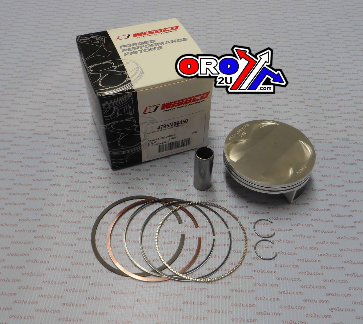 PISTON KIT LTZ400 KFX400 94.50, WISECO 4795M09450 SUZ / KAW