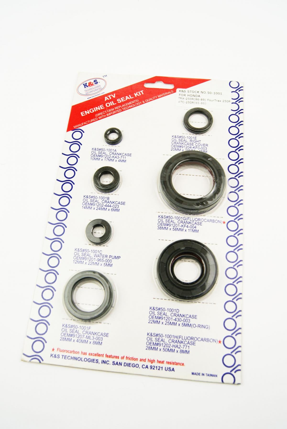 Oil Seal Set/7 86-89 Trx250 Atc, Note. No Water Pump Seal In This Kit.