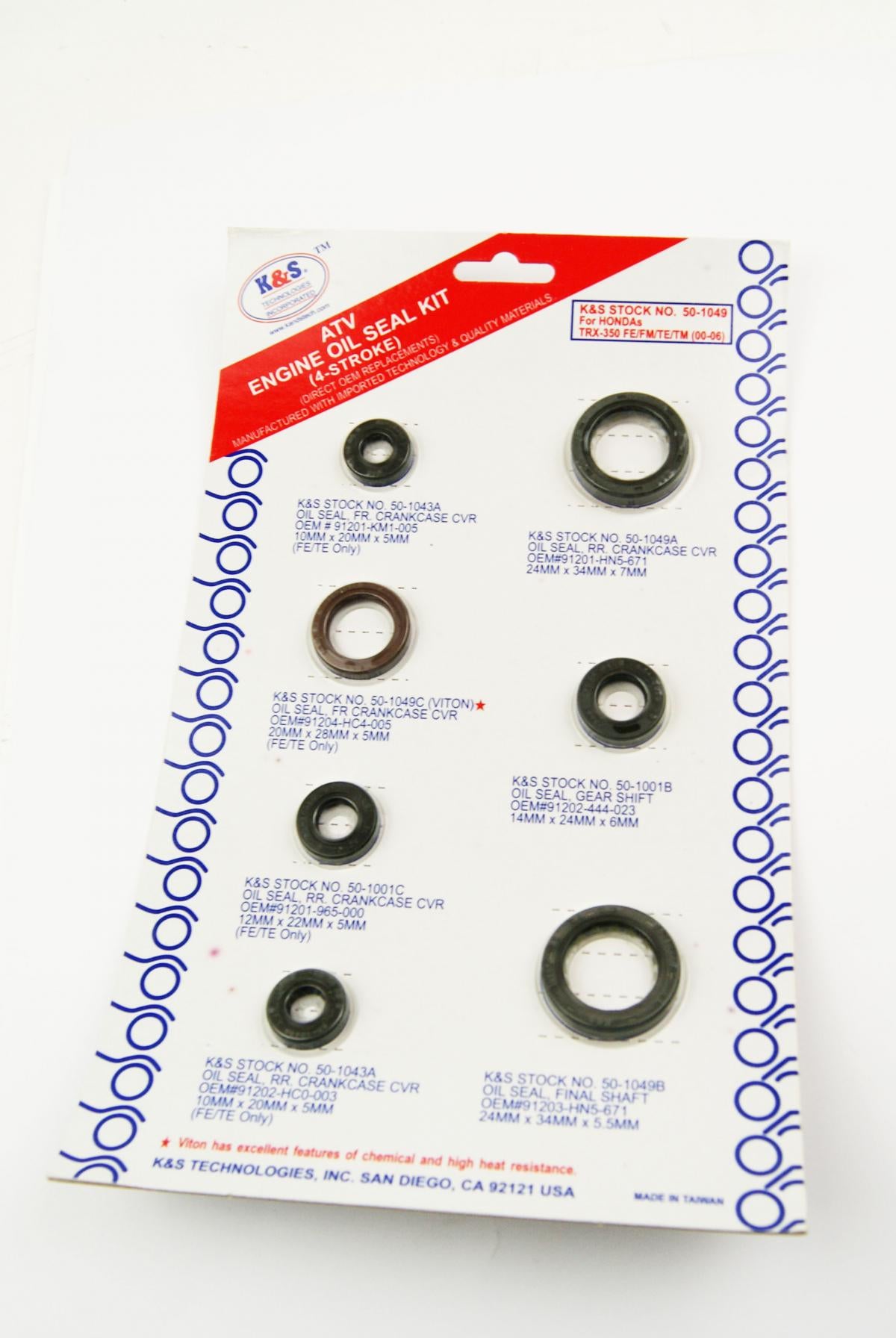 Oil Seal Set 00-06 Trx350 Ks50-1049